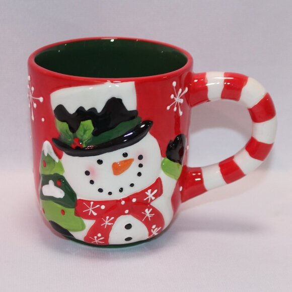 Sleigh Bell Bistro Snowman "Let It Snow" Holiday Mug - Picture 1 of 10